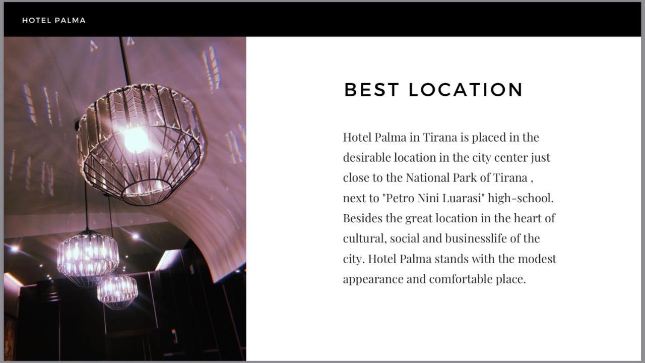 Hotel Palma Tirana Eksteriør billede